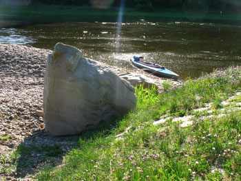 Elbe, paddeln, Sonne